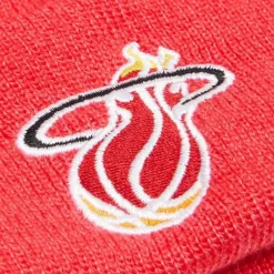 Mitchell & Ness Knit-Reload 2.0 Pom Knit Beanie Miami Heat