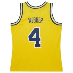 Mitchell & Ness Nba Swingman-Replica Chris Webber University Of Michigan Maize 1991 Jersey