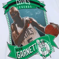 Men Mitchell & Ness T-Shirts & Tops-Retro Card Crew Longsleeve Boston Celtics Kevin Garnett