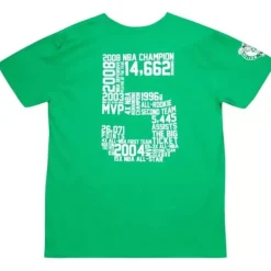 Men Mitchell & Ness T-Shirts & Tops-Retro Card Tee Boston Celtics Kevin Garnett