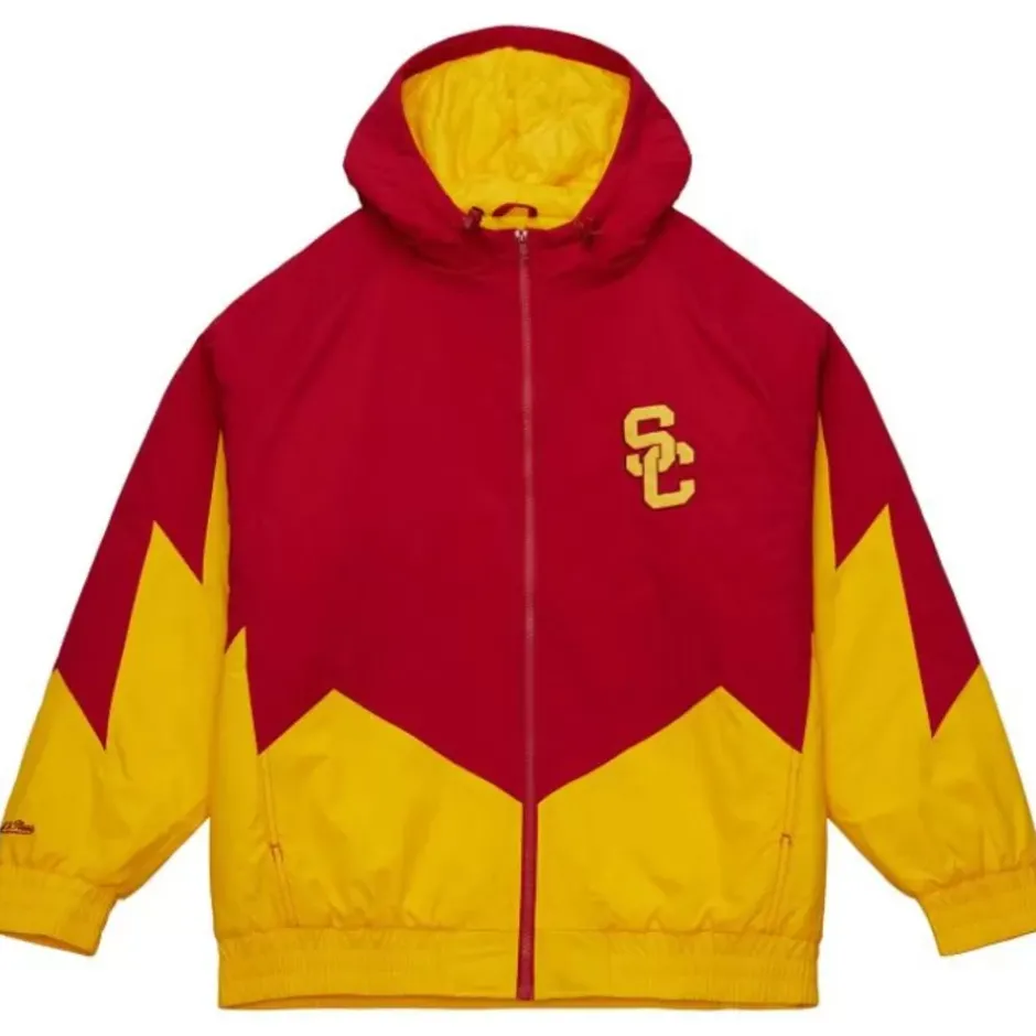 Men Mitchell & Ness Jackets & Outerwear-Retro Full Zip Jacket Current Logo Usc