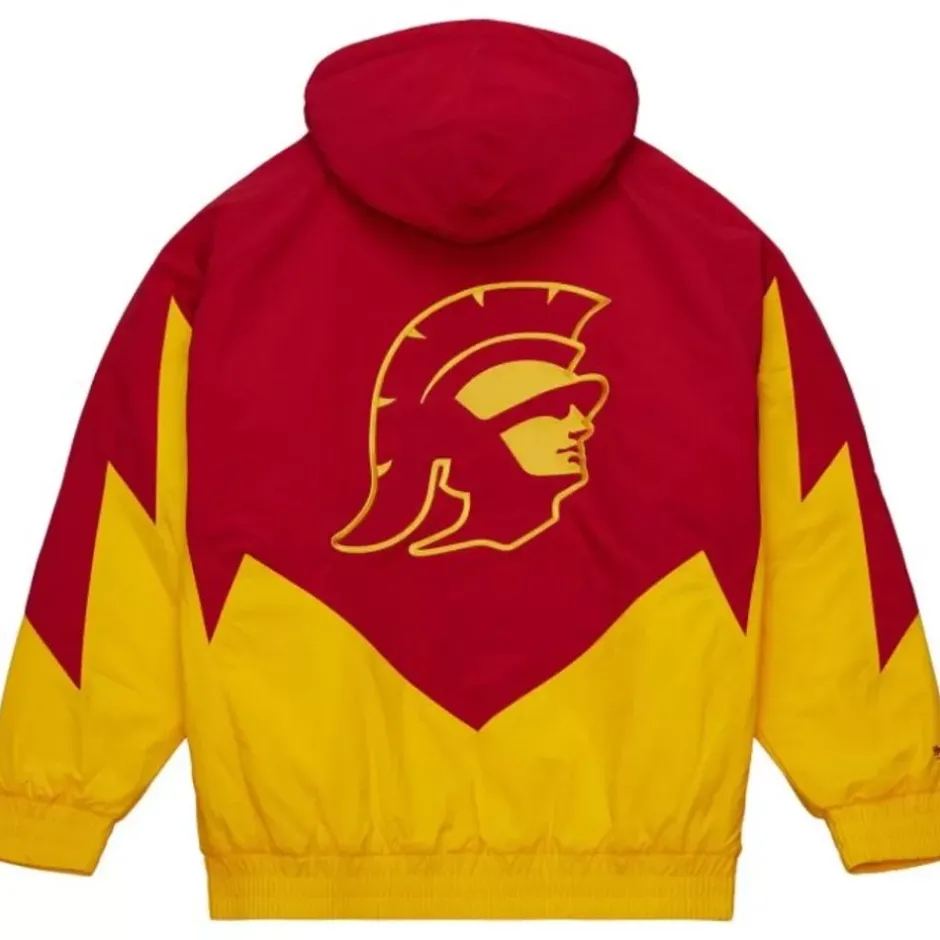 Men Mitchell & Ness Jackets & Outerwear-Retro Full Zip Jacket Current Logo Usc