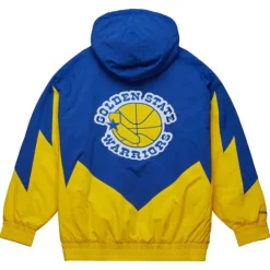 Men Mitchell & Ness Jackets & Outerwear-Retro Full Zip Jacket Golden State Warriors