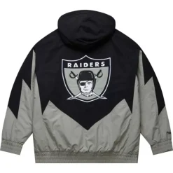 Men Mitchell & Ness Jackets & Outerwear-Retro Full Zip Jacket Oakland Raiders
