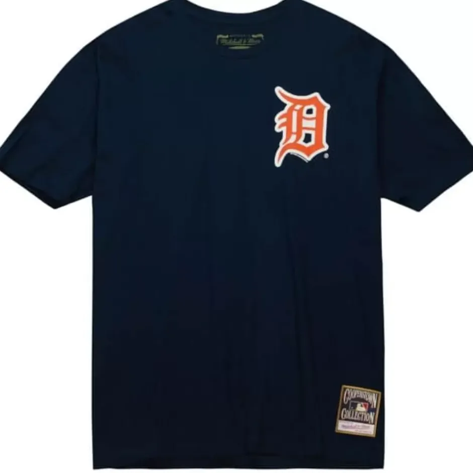 Men Mitchell & Ness T-Shirts & Tops-Retro Tigers Tee Detroit Tigers