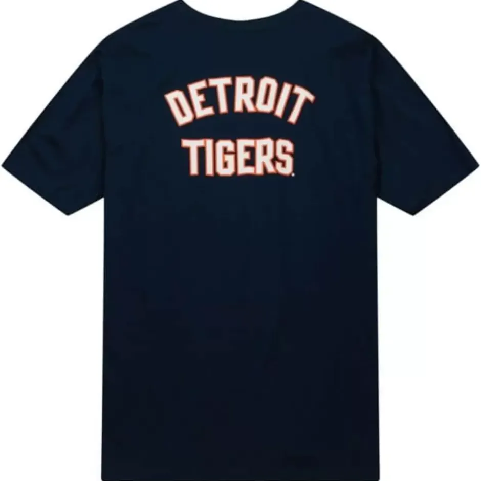 Men Mitchell & Ness T-Shirts & Tops-Retro Tigers Tee Detroit Tigers