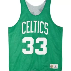 Men Mitchell & Ness T-Shirts & Tops-Reversible Mesh Tank Boston Celtics Larry Bird