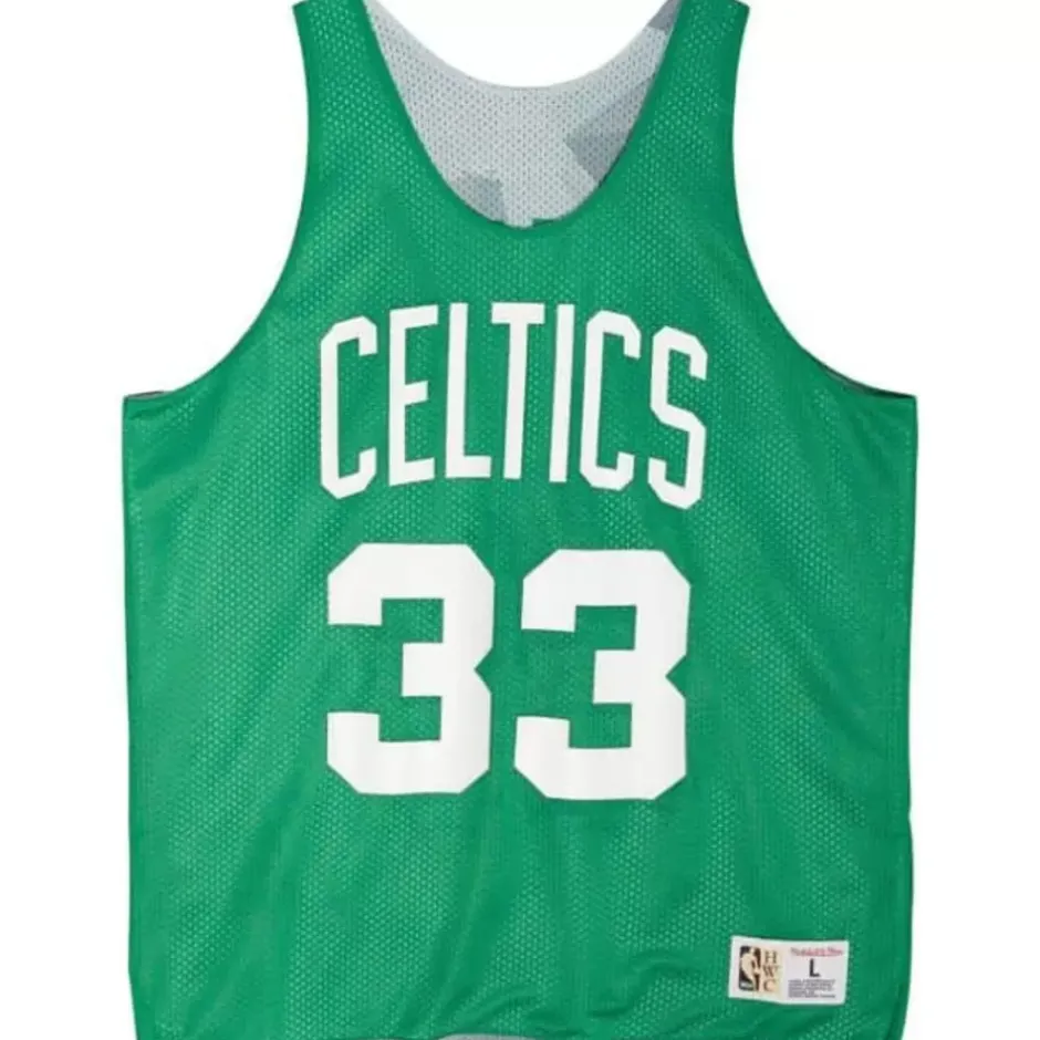 Men Mitchell & Ness T-Shirts & Tops-Reversible Mesh Tank Boston Celtics Larry Bird