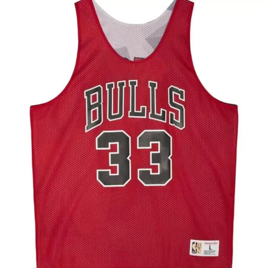 Men Mitchell & Ness T-Shirts & Tops-Reversible Mesh Tank Chicago Bulls Scottie Pippen