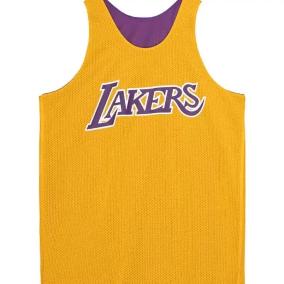 Men Mitchell & Ness T-Shirts & Tops-Reversible Mesh Tank Los Angeles Lakers