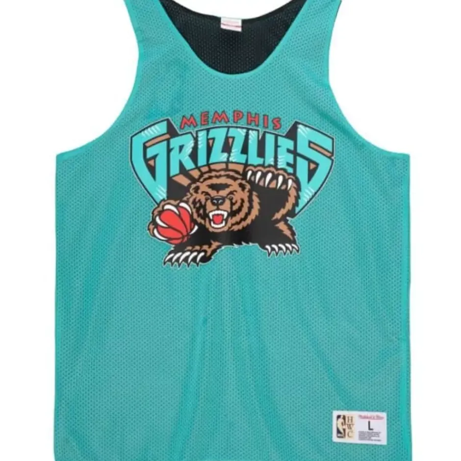 Men Mitchell & Ness T-Shirts & Tops-Reversible Mesh Tank Memphis Grizzlies
