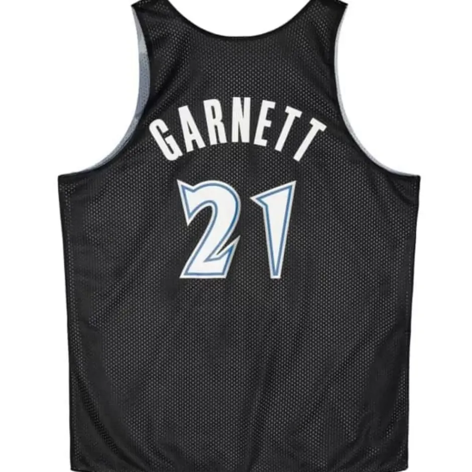 Men Mitchell & Ness T-Shirts & Tops-Reversible Mesh Tank Minnesota Timberwolves Kevin Garnett