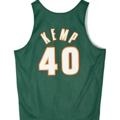 Men Mitchell & Ness T-Shirts & Tops-Reversible Mesh Tank Seattle Supersonics Shawn Kemp