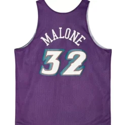 Men Mitchell & Ness T-Shirts & Tops-Reversible Mesh Tank Utah Jazz Karl Malone