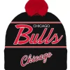 Mitchell & Ness Knit-Script Pom Beanie Hwc Chicago Bulls