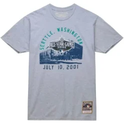 Men Mitchell & Ness T-Shirts & Tops-Seattle Asg Tee Seattle Mariners 2001