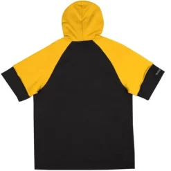 Men Mitchell & Ness Hoodies & Sweatshirts-Shortsleeve Fleece Hoodie Pittsburgh Steelers