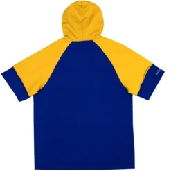 Men Mitchell & Ness Hoodies & Sweatshirts-Shortsleeve Fleece Hoodie Los Angeles Rams