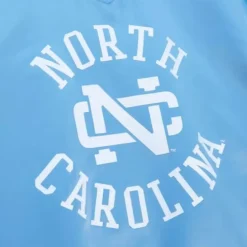 Men Mitchell & Ness Jackets & Outerwear-Sideline Pullover Satin Jacket University Of North Carolina