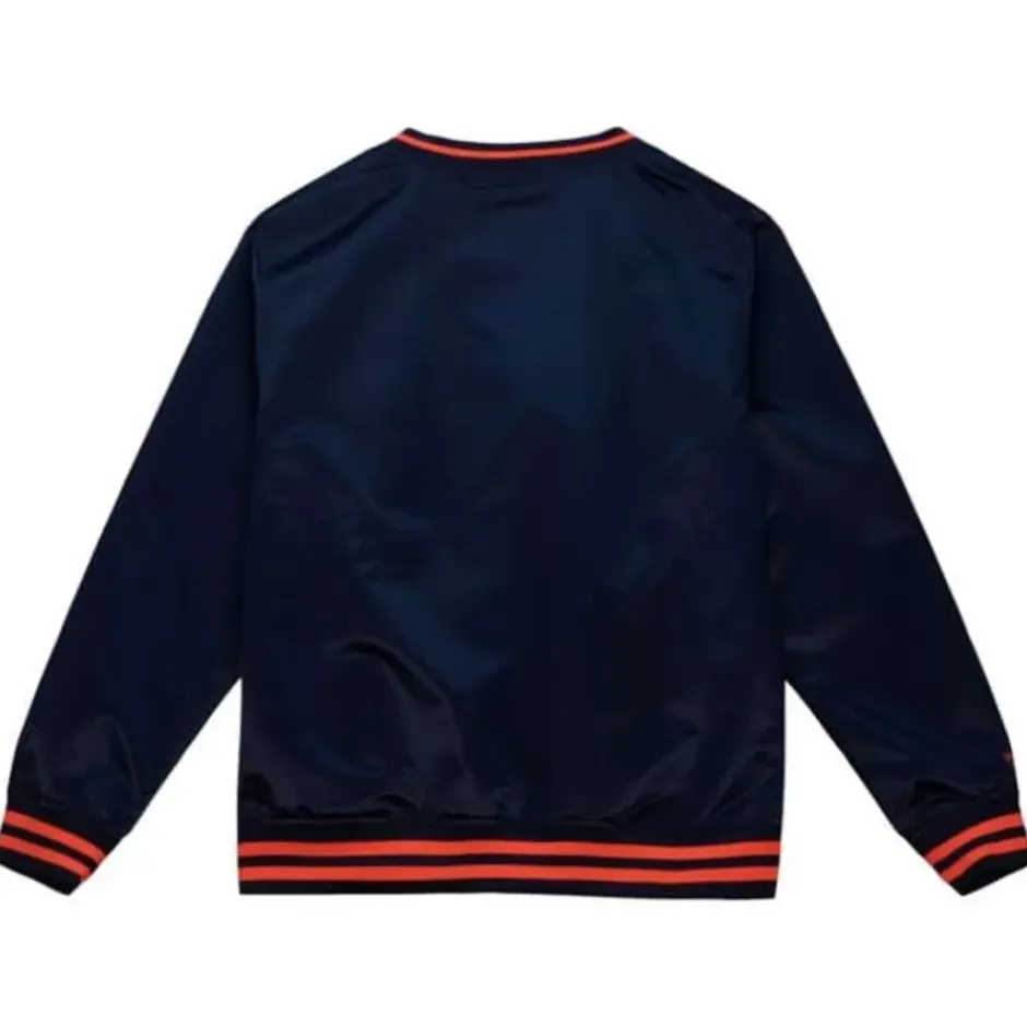 Men Mitchell & Ness Jackets & Outerwear-Sideline Pullover Satin Jacket San Diego Padres