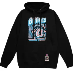 Men Mitchell & Ness Hoodies & Sweatshirts-Sidewalk Sketch Hoodie Atlanta Braves