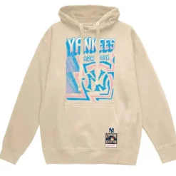 Men Mitchell & Ness Hoodies & Sweatshirts-Sidewalk Sketch Hoodie New York Yankees