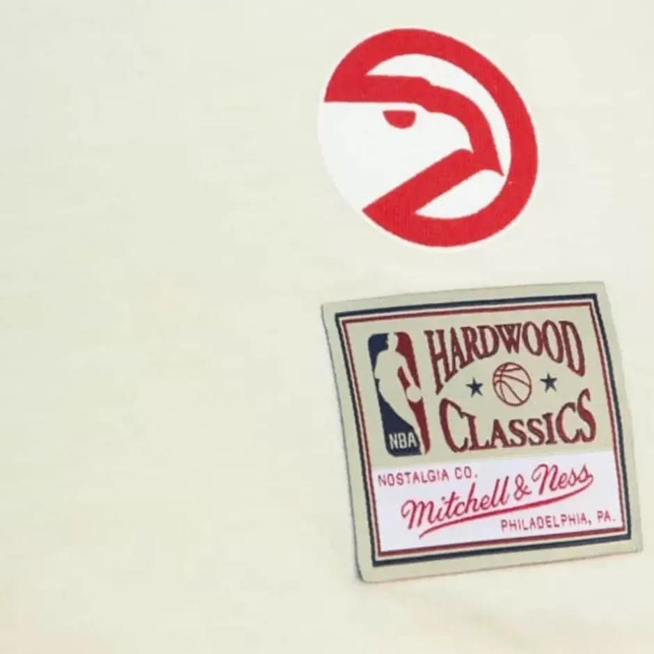 Men Mitchell & Ness T-Shirts & Tops-Sidewalk Sketch Ss Tee Hwc Atlanta Hawks