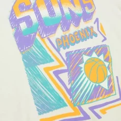 Men Mitchell & Ness T-Shirts & Tops-Sidewalk Sketch Ss Tee Hwc Phoenix Suns