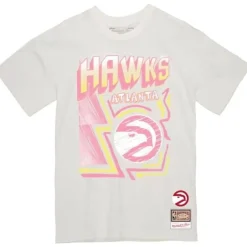 Men Mitchell & Ness T-Shirts & Tops-Sidewalk Sketch Tee Atlanta Hawks