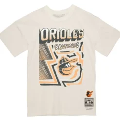 Men Mitchell & Ness T-Shirts & Tops-Sidewalk Sketch Tee Baltimore Orioles