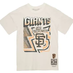 Men Mitchell & Ness T-Shirts & Tops-Sidewalk Sketch Tee San Francisco Giants