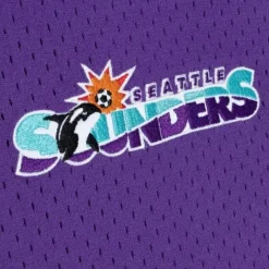 Men Mitchell & Ness T-Shirts & Tops-Since 96 2.0 Mesh Pullover V-Neck Seattle Sounders Fc