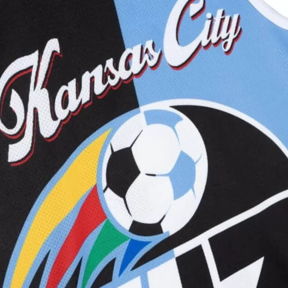 Men Mitchell & Ness T-Shirts & Tops-Since 96 2.0 Split Color Mesh Tank Kansas City Wiz