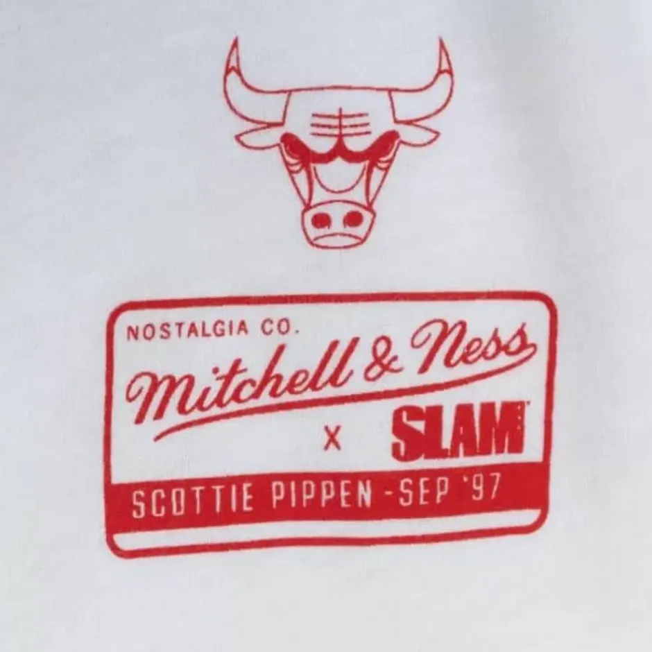 Men Mitchell & Ness T-Shirts & Tops-Slam Cover '97 Chicago Bulls Scottie Pippen