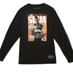Men Mitchell & Ness T-Shirts & Tops-Slam Cover Longsleeve Minnesota Timberwolves Kevin Garnett