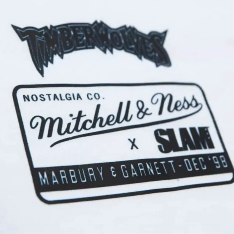 Men Mitchell & Ness T-Shirts & Tops-Slam Cover Minnesota Timberwolves