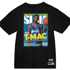 Men Mitchell & Ness T-Shirts & Tops-Slam Cover Orlando Magic Tracy Mcgrady