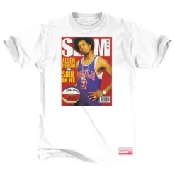 Men Mitchell & Ness T-Shirts & Tops-Slam Cover Ss Tee - Allen Iverson
