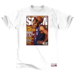Men Mitchell & Ness T-Shirts & Tops-Slam Cover Ss Tee - Vince Carter