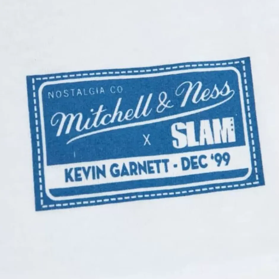 Men Mitchell & Ness T-Shirts & Tops-Slam Cover Tee Minnesota Timberwolves Kevin Garnett