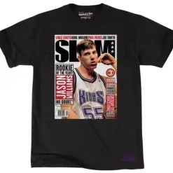 Men Mitchell & Ness T-Shirts & Tops-Slam Cover Tee Sacramento Kings Jason Williams