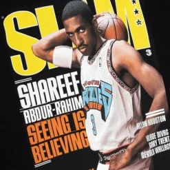 Men Mitchell & Ness T-Shirts & Tops-Slam Cover Tee Vancouver Grizzlies 2000 Shareef Abdur-Rahim