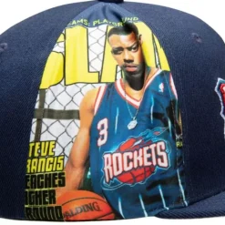 Mitchell & Ness Snapback-Slam Side Cropped Snapback Hwc Houston Rockets Steve Francis