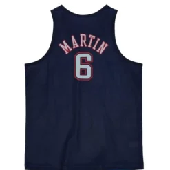 Men Mitchell & Ness T-Shirts & Tops-Slam Sublimated Tank New Jersey Nets Kenyon Martin
