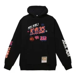 Men Mitchell & Ness Hoodies & Sweatshirts-Slap Sticker Hoodie New York Knicks