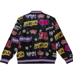 Men Mitchell & Ness Jackets & Outerwear-Slap Sticker Reversible Jacket Toronto Raptors