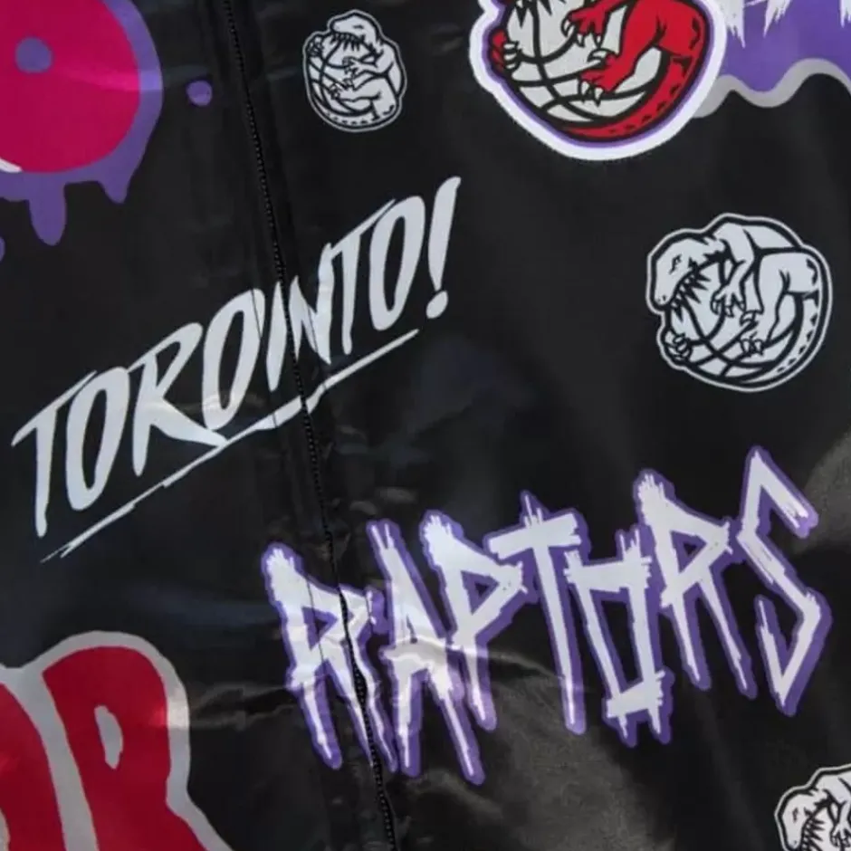 Men Mitchell & Ness Jackets & Outerwear-Slap Sticker Reversible Jacket Toronto Raptors