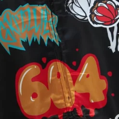 Men Mitchell & Ness Jackets & Outerwear-Slap Sticker Reversible Jacket Vancouver Grizzlies