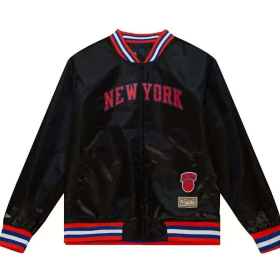 Men Mitchell & Ness Jackets & Outerwear-Slap Sticker Reversible Jacket New York Knicks