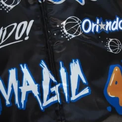 Men Mitchell & Ness Jackets & Outerwear-Slap Sticker Reversible Jacket Orlando Magic